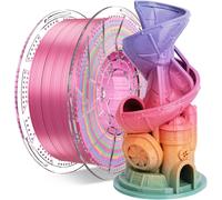 ChenQuanSarl-Conjure Petg Rainbow 3D Printer Filament, Candy Rainbow Green Pink Yellow Purple Orange 1.75Mm Christmas Rainbow 3D Printer Filament 1Kg/2.2Lb