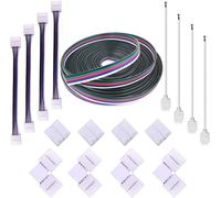 ChenQuanSarl-Connecteur Led 5 Broches Avec Rallonge 5 Broches 5 Broches Pour Bande Led Rgbw 12 Mm 5 Broches