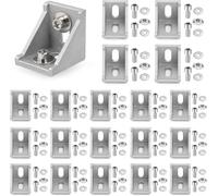 ChenQuanSarl-Connecteur Profilé En Aluminium Angle, Supports Angle Equerre Fixation 4040, Montage Angle Extrusion Pour Imprimante 3D Projets Routeur Cnc (20 Pièces)