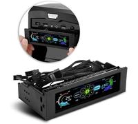 ChenQuanSarl-Contrôleur De Vitesse À 5 Ventilateurs, Capteur De Température Du Processeur, Baie De Disque De Refroidissement D'Ordinateur, Panneau Lcd Avant, Baie De Disque D'Affichage De La Températ