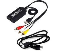ChenQuanSarl-Convertisseur Hdmi Vers Av, Adaptateur Hdmi Vers Rca, Adaptateur Hdmi Universel 1080P Vers Av, 3Rca, Fl/Fr, Cvbs Convertisseur Audio Vidéo Composite, Avec Câbles Hdmi Et Usb Pour Tv, Vhs