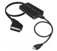 ChenQuanSarl-Convertisseur Péritel Vers Hdmi Avec Commutateur 720P/1080P - Adaptateur Pour Moniteur Tv, Projecteur, Lecteur Dvd, Vhs, Stb, Xbox