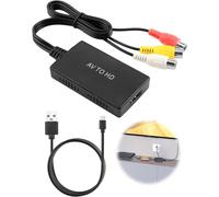 Chenquansarl-Convertisseur Rca Vers Hdmi Av Vers Hdmi Avec Câble Usb-C 1080p Composite Cvbs Av Vers Vidéo Audio Compatible Avec Ps2/Xbox/Snes/N64/Vhs/Vcr Enregistreur Vidéo Dvd/Appareil Photo