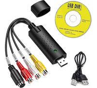 ChenQuanSarl-Convertisseur Vhs Audio/Vidéo Grabber Usb 2.0 Vers Numérique, Numérisation Et Édition De Sources Analogiques Comme Dvd Via Connecteur Rca Ou S-Vidéo, Compatible Windows Et Mac, Aucune Al