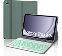 ChenQuanSarl-Coque Clavier Pour Samsung Tab A9 Plus 2023 11"",Azerty Français Rétro-Éclairé Clavier Bluetooth Détachable Pour Samsung Galaxy Tab A9+/A9 Plus 11"",Vert Foncé