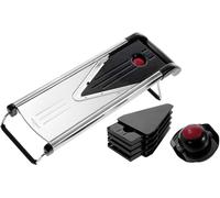 Chenquansarl-Coupe-Légumes/Rabot À Légumes, Avec 5 Accessoires De Coupe, Lames En Acier Inoxydable, V-Plus, Noir/Argenté/Rouge, 11302260