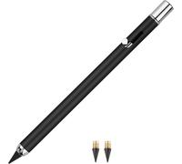 Chenquansarl-Crayon En Métal Bolt Action Rétractable Crayons Graphite Pour Avec Pointe Échangeable Et Stylo Sans Encre À Gomme Dissimulée Pour Bureau École Couleur Noire (Pb02b)