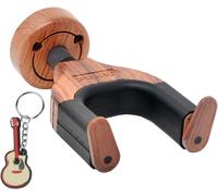 ChenQuanSarl-Crochet De Guitare À Verrouillage Automatique - Support Mural Pour Guitare - Base En Bois - Convient À Tous Les Instruments De Musique - Avec Porte-Clés De Guitare Gratuit