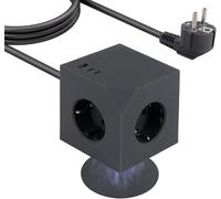 ChenQuanSarl-Cube Multipr Avec Interrupteur, Bloc Multipr , Multipr Cube, Multipr Electrique 3 Usb Avec 3 Ports, 6 En 1, Adaptateur De Pr Pour Bureau, Maison, 3680 W/16 A, Câble De 1,5 M