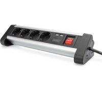 ChenQuanSarl-Da-70614 - Multipr Avec Usb - 1 Pièce - 2X Port Usb (Usb-A) - 4X Pr De Courant Avec Contact De Protection - Avec Interrupteur - Chargeur Usb - Pour Bureau & Montage Mural