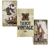 Chenquansarl-Deck De Tarot Vintage 78 Cartes, Arcanes Majeurs Et Mineurs, 10,5 X 6,2 Cm