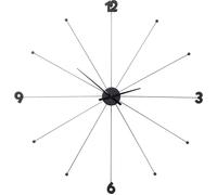 ChenQuanSarl-Design Horloge Murale Like Umbrella, Noire, Acier, Numérique, Diamètre 100 Cm, Style Moderne, Minimaliste, Deco Intérieur, Décoration Chambre, Salon, Cuisine (Sans Pile)