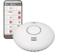 ChenQuanSarl-Détecteur De Fumée Et De Chaleur Wifi Connect Wrhm01 Avec Notification D'Application (Détecteur De Fumée Wifi Avec 2 Piles, Testé Conformément À La Norme En 14604)