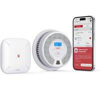 ChenQuanSarl-Détecteur De Fumée Et De Monoxyde De Carbone (Co) Connecté, Kit De Sécurité Pour La Maison Avec Station De Base Sbs50, Compatible Avec L'Appli Home Security, Sc07-Mr11