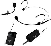 ChenQuanSarl-Deux Microphones Sans Fil Rf À Faible Interférence. Microphone À Rabat + Micro Bandeau Ergonomique Réglable Avec Usb-C, Jack Et Minijack Microphones Performance Vlogs Party Mic Twin No