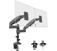 ChenQuanSarl-Deux Support Ecran Pc, Support De Moniteur Avec Ressort À Gaz Pour 2 Ecrans 17-27"", 9Kg, Vesa 75/100 Bras De Moniteur H180
