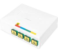 ChenQuanSarl-Dn-931094 ¿ Boîtier Ftth/Fttx ¿ 4X Sc Simplex (Sx) Coupleur ¿ Montage Mural & Din Rail Montage Sur Rail Din ¿ Cassette D'Épissure Intégrée ¿ Ip45 Protection Contre La Poussière ¿ Blanc