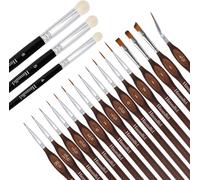 Chenquansarl-Dry Brush Modélisme Pinceaux, 16 Pinceaux Fin Peinture +3 Drybrush Pinceau Pour Aquarelle,Acrylique,Miniature, Citadel,Warhammer, Professionnel Pinceau Bros A Sec Pour Peinture Figurine