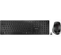 ChenQuanSarl-Dw 9500 Slim, Ensemble Clavier Et Souris Sans Fil, Disposition Eu (Qwerty), Bluetooth Ou Radio 2,4 Ghz, Souris Ergonomique Pour Droitiers, Gris Anthracite