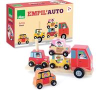 ChenQuanSarl-Empil'Auto 4 Pièces - Ingela P.Arrhenius - Voiture En Bois - 1 Camion + 1 Remorque En Bois + 4 Véhicules En Bois. - Jeux D'Eveil Pour Enfant En Bois - Jouet Pour Enfant Dès 2 Ans - 7636