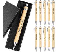 Chenquansarl-Ensembles Merci Cadeaux Danke Für Alles Cadeaux Stylo À Bille En Bois Avec Coffret Cadeau Stylo À Bille Rétractable D'adieu Pour Les Collègues Enseignants Employés