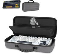 ChenQuanSarl-Étui De Transport Pour Clavier Mécanique Sans Fil Aula F75 75 %, Coque Rigide En Eva, Sac De Voyage Compatible Avec Aula F75, Facile À Transporter, Plateau Intérieur Amovible (Gris)