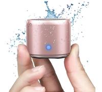 ChenQuanSarl-Etui De Voyage Inclus, A106 Pro Mini Enceinte Bluetooth Portable Actif Avec Basse Extra, Design Court, Mini Haut Parleur Parfait Pour La Douche, Chambre, Vélo, Voiture (Or Rose)