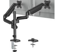 ChenQuanSarl-Ev6032 Support De Moniteur Pour 2 Écrans De 13 À 32"" Avec Vesa 75/100, Ressort À Gaz 2 Supports Pour Moniteurs, Pivotant À 360°, 9 Kg/Bras, Hauteur Réglable