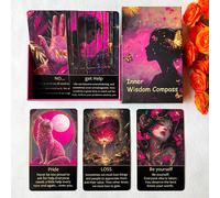 Chenquansarl-Explorez Les Royaumes Mystérieux Avec Les Chakras Et L'oracle Reiki. Cartes Oracle Et Cartes De Tarot Pour Débutants, Cartes Oracle De Guérison Énergétique