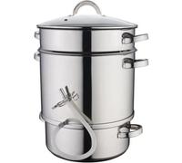 ChenQuanSarl-ExtracteurDeJusVapeurEnInoxSystmeDePressionEfficacePour67KgDeFruitsEtLgumesPolyvalentPourCuissonVapeurTousFeuxDiamtre28CmCouleurArgent