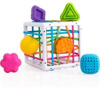 ChenQuanSarl-Fat Brain Innybin Le Cube À Formes Sensorielles. Jouet Pour Jeunes Enfants, Coloré Qui Éveille La Curiosité Et L'Exploration Des Formes. Jouet Éducatif Pour Enfants De 10Mois Et +.