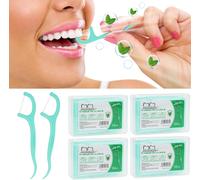 Chenquansarl-Fil Dentaire À La Menthe, Bâtonnets De Soie Dentaire, Particulièrement Adaptés Pour Le Grincement Des Dents, Nettoyage Facile Des Dents, Pour Les Espaces Étroits, Nettoyage Des Gencives