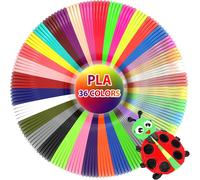ChenQuanSarl-Filament Pla De 36 Couleurs Pour Stylo 3D De 1,75 Mm, 3 M De Chaque Couleur, Total 100 M, Recharges De Filament Pour Stylo D'Impression 3D Avec Diamètre De Haute Précision, Non Compatibl