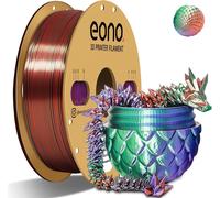 ChenQuanSarl-Filament Pla De Coextrusion De Filament Triple Couleur 1,75 Mm Pour Imprimante 3D Et Stylo 3D, Pla Multicolore Comme L'Arc-En-Ciel, 2,2 Lb (1 Kg). Soie Pla Vert/Violet/Cuivre