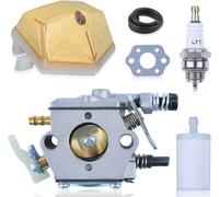 ChenQuanSarl-Filtre À Air Avec Carburateur Set Pour Husqvarna 51 55 Tronçonneuse Avec Filtre À Carburant Joint De Carburateur Tuyau De Conduite Bougie D'Allumage 503281504 503608301