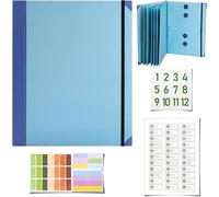 Chenquansarl-Folio Organisateur De Documents Dossier De Stockage De Documents Organisateur De Documents Importants Avec 12 Compartiments In Case I Go Missing Binder Pour L'école Les Fournitures De Bu