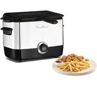 ChenQuanSarl-Friteuse À Huile, Capacité 1 L D'Huile, 600 G De Frites, Pour 2 Portions, Température 150°C À 190°C, Compact, Hublot De Contrôle, Minifrito Af220010, Noir/Argenté