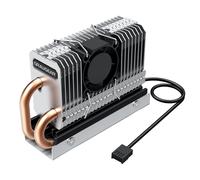 ChenQuanSarl-G-M2 04-F Ventilateur Ssd M.2 Nvme (2280) Pour Ssd M.2, Actif, Ventilateur Pwm De 25 Mm, Faible Bruit, 4 X Coussinets Thermiques, Caloduc En Cuivre, Lamelles En Aluminium, G-M2 04-F