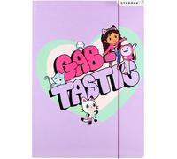 ChenQuanSarl-GabbyS Dollhouse Starpak Laminé Classeur Scolaire Avec Élastique A4 (Gabby'S Dollhouse A)