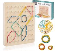 ChenQuanSarl-Géoboard En Bois, Jouet Montessori À Partir De 3 Ans, Jouet De Motricité, Jouet Éducatif De Figurines Et De Formes, Planche De Géométrie, Jouet Pour Enfants, Cadeau Pour Garçons Et Fille