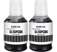 ChenQuanSarl-Gi56 Gi-56 Encre Compatible Avec Canon Gi56 Gi-56 Bouteilles D'Encre Multipack Pour ify Gx7050 Gx3050 Gx6050 Gx4050 Gx5050 (2-Pack,2 Pgbk Noir)