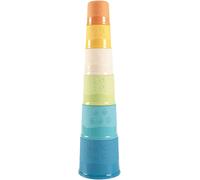 Chenquansarl-Green - Magic Tower - Hauteur 40cm - 6 Gobelets - Motricité - Reconnaissance Des Formes - Plastique D'origine Végétale - A Partir De 12 Mois - Fabrication França