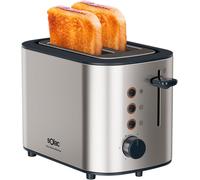 ChenQuanSarl-GrillePainBuonGiornoMiniInox870W2Tranches6Niveaux3FonctionsAutoCentrageLedRamasseMiettesCompactRangeCordonGris