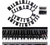 ChenQuanSarl-Guide Des Notes De Piano Amovibles Pour Débutants - 88 Touches En Silicone - Étiquettes De Notes Sans Autocollants - Boîte Gratuite Pour L'Apprentis De La Théorie De La Musique (Noir)