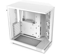 ChenQuanSarl-H6 Flow Cc-H61Fw-01 Boîtier Moyen-Tour Compact Double Chambre Airflow Panneaux Panoramiques En Verre Panneaux Airflow Haute Performance Comprend 3 Ventilateurs 120 Mm Blanc
