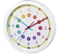 ChenQuanSarl-Horloge Murale Easy Learning (Horloge D'Apprentis Analogique, Horloge Educative Pour Enfants, Pour Apprendre L'Heure, Cadran D'Apprentis , Ø 30 Cm, Silencieuse) Multicolore