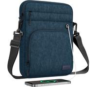 ChenQuanSarl-Housse De Tablette 12.9""Compatible Avec Ipad Pro 12.9 M2 2022/2021/2020/2018,Galaxy Tab S9/S8 Plus 12.4""2023/2022,Sac De Transport Avec Bandoulière Port Casque,Indigo