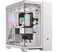 ChenQuanSarl-Icue Link 6500X Rgb Boîtier Pc Matx Mid-Tower À Double Chambre ¿ Verre Trempé Panoramique - Connexion Inversée Compatible Avec La Carte Mère -¿ 3X Ventilateurs Rx120 Rgb Inclus ¿ Blanc