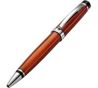 Chenquansarl-Incognito Stylo À Bille À Mécanisme Tournant, Pointe Moyenne. Laque Orange Sunstone Avec Placage De Platine Pur. Fabriqué À La Main, Édition Limitée, Numéroté