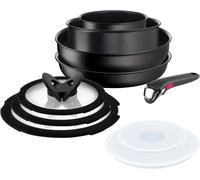 Chenquansarl-Ingeniointensiveprolotde10pices4corpsdecasserole3couverclesenverre2couverclesenplastiqueetpoigneamoviblerevtemententitanepourtouteslessourcesdechaleur